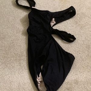 Black cut out leotard